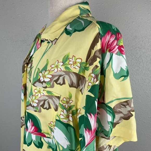 Liz Claiborne Floral Tropical Button Down Shirt Size XL EUC - Picture 4 of 6